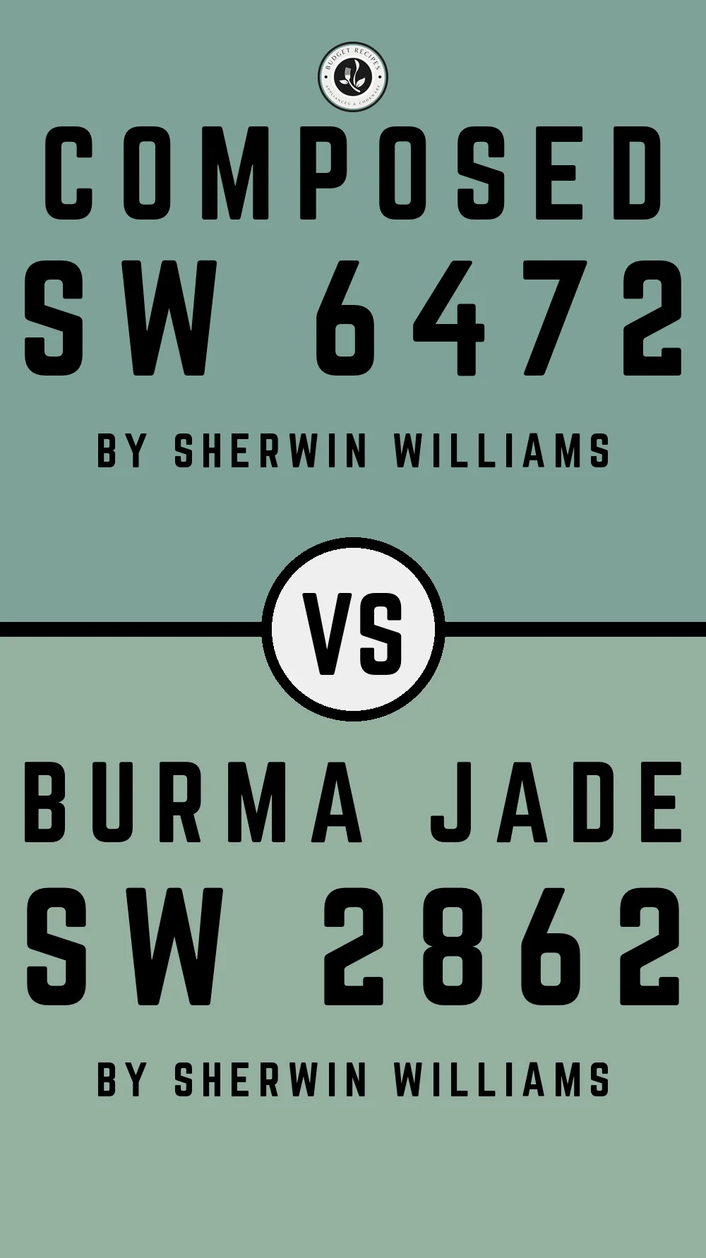 Composed SW 6472 vs Burma Jade SW 2862