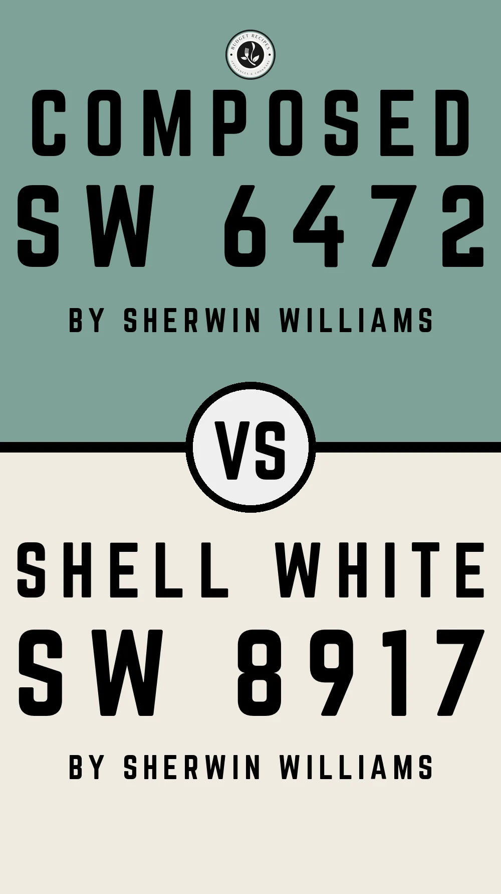 Composed SW 6472 vs Shell White SW 8917