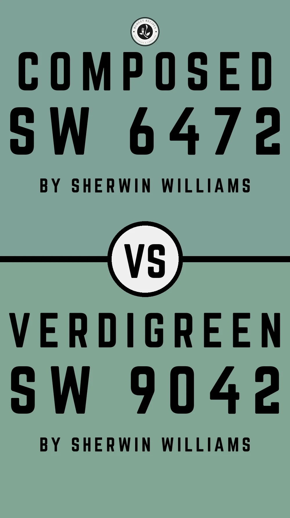 Composed SW 6472 vs Verdigreen SW 9042