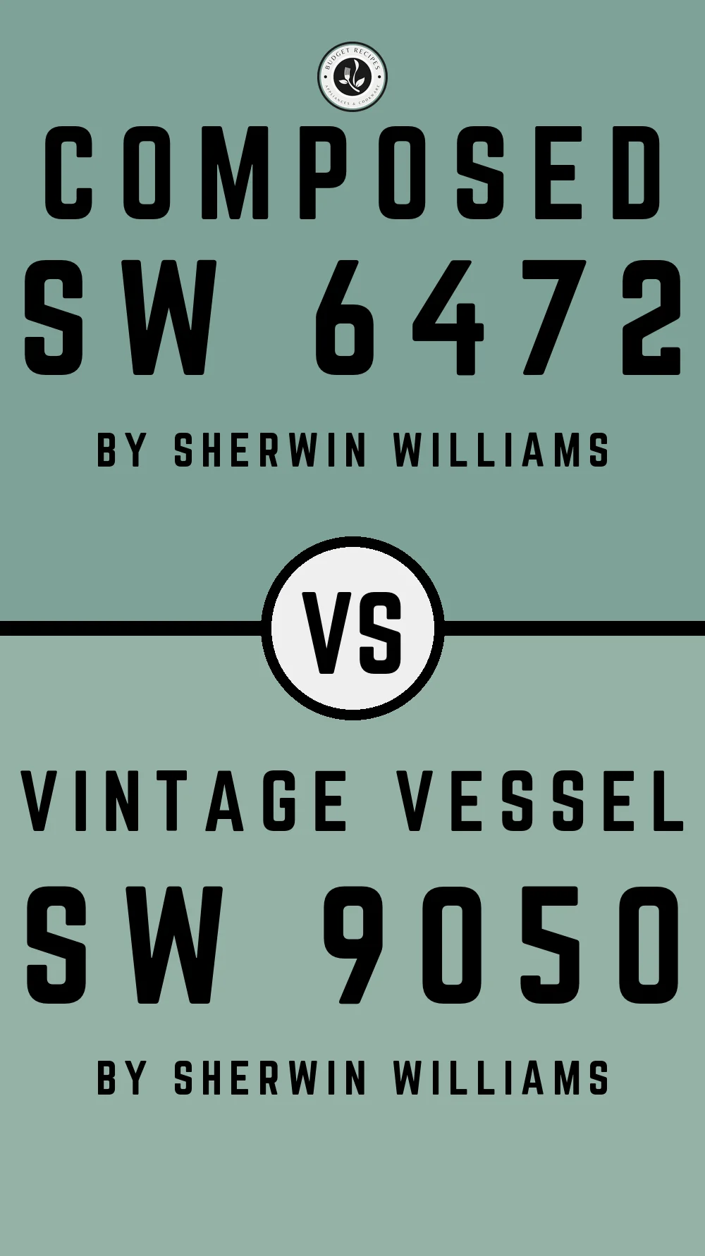 Composed SW 6472 vs Vintage Vessel SW 9050