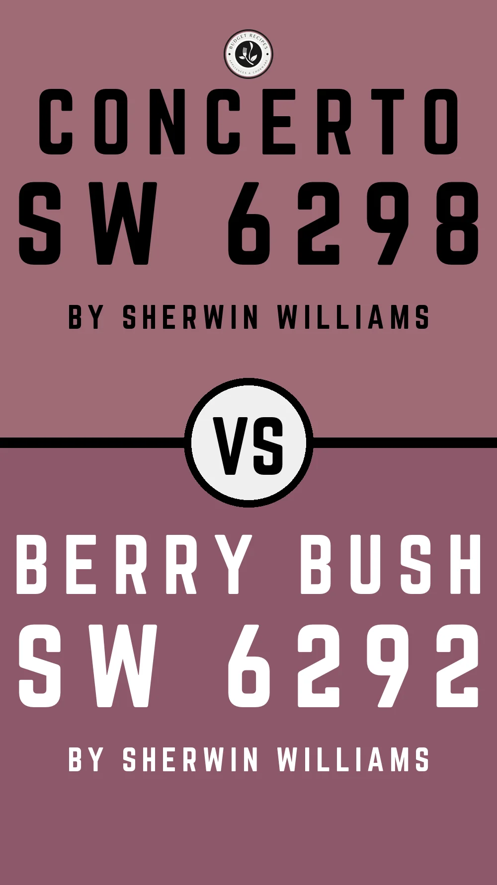 Concerto SW 6298 vs Berry Bush SW 6292