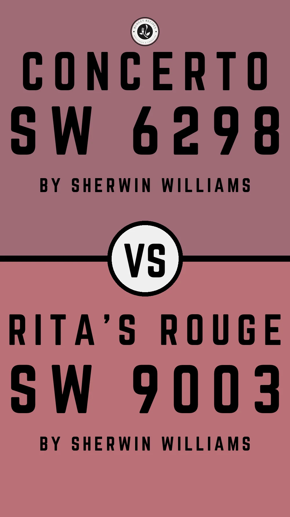 Concerto SW 6298 vs Rita's Rouge SW 9003