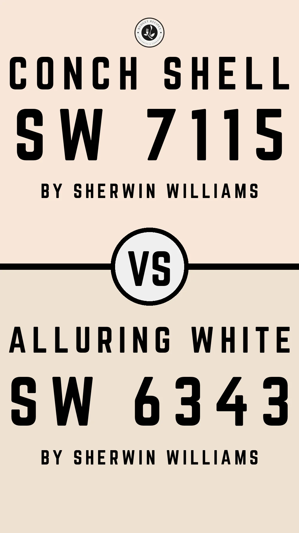 Conch Shell SW 7115 vs Alluring White SW 6343