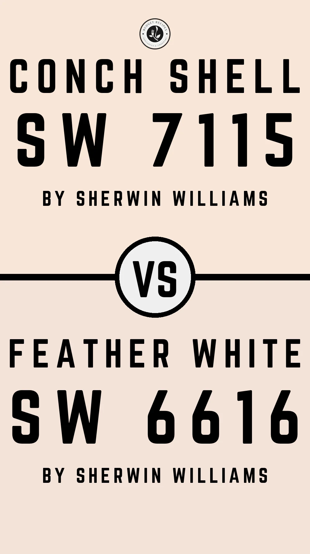 Conch Shell SW 7115 vs Feather White SW 6616