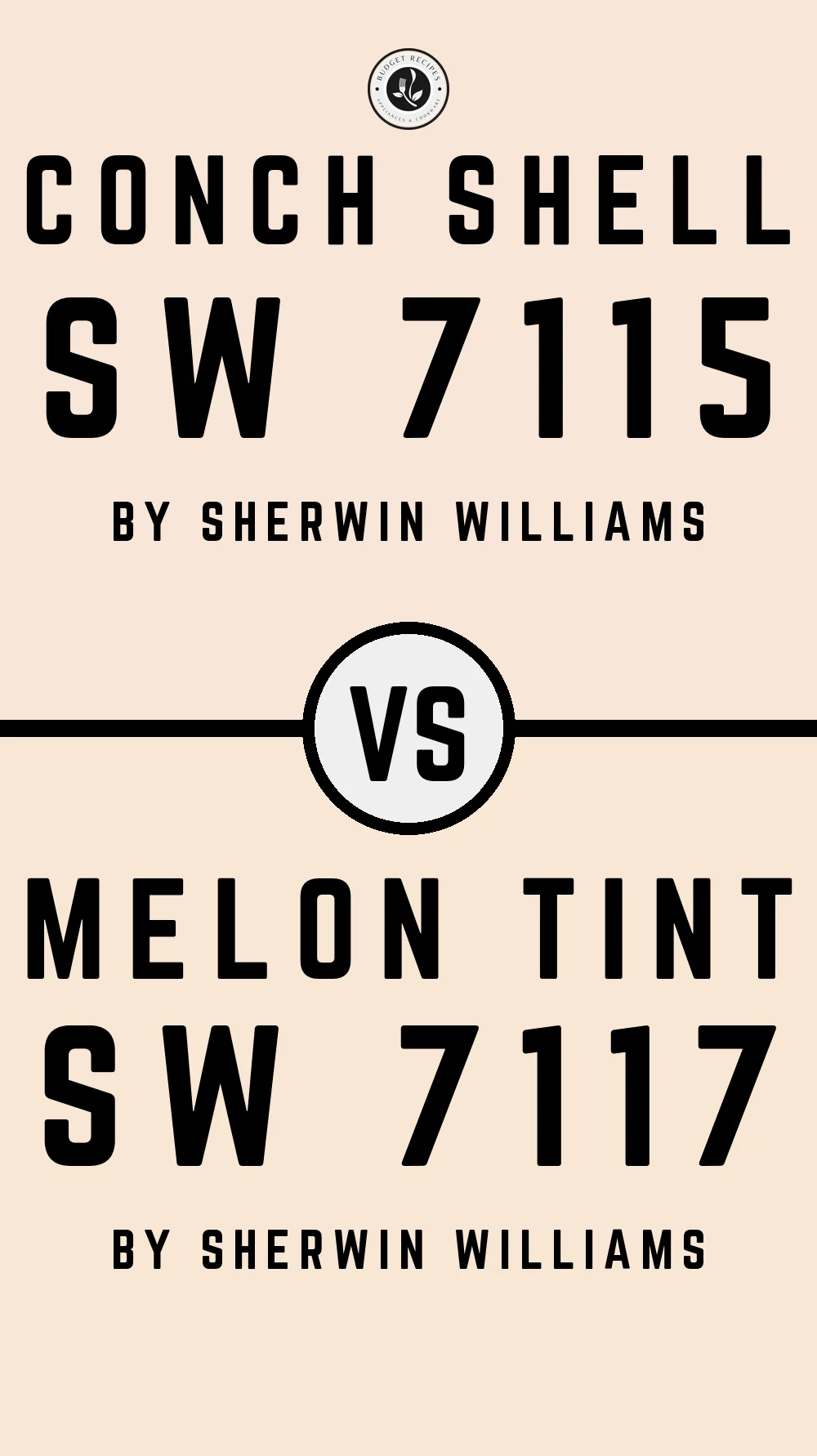 Conch Shell SW 7115 vs Melon Tint SW 7117