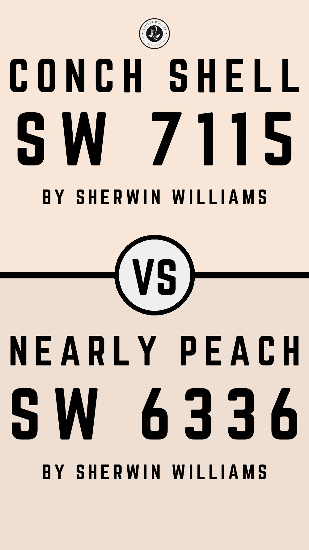 Conch Shell SW 7115 vs Nearly Peach SW 6336