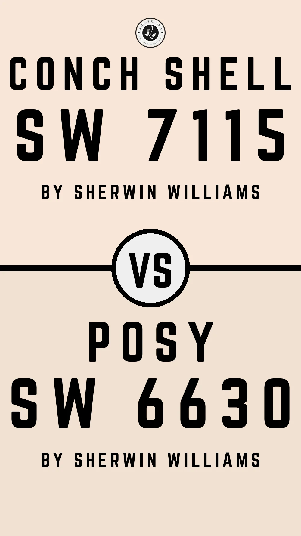 Conch Shell SW 7115 vs Posy SW 6630