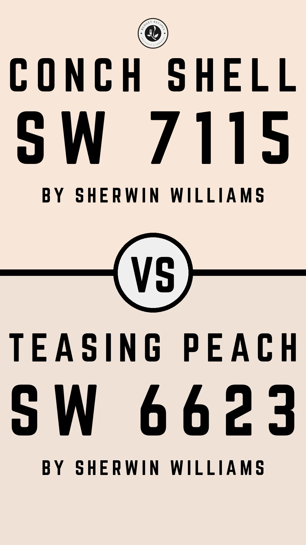 Conch Shell SW 7115 vs Teasing Peach SW 6623