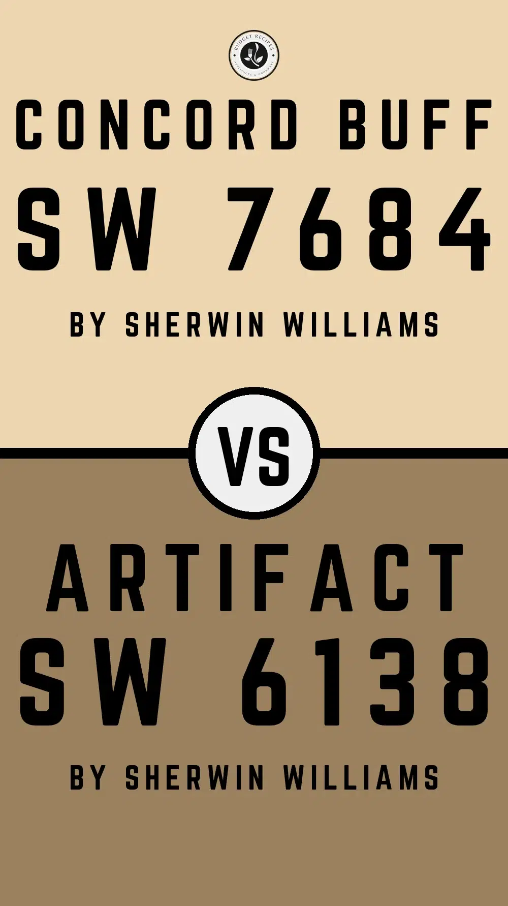 Concord Buff SW 7684 vs Artifact SW 6138