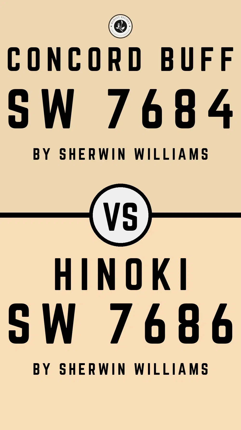 Concord Buff SW 7684 vs Hinoki SW 7686