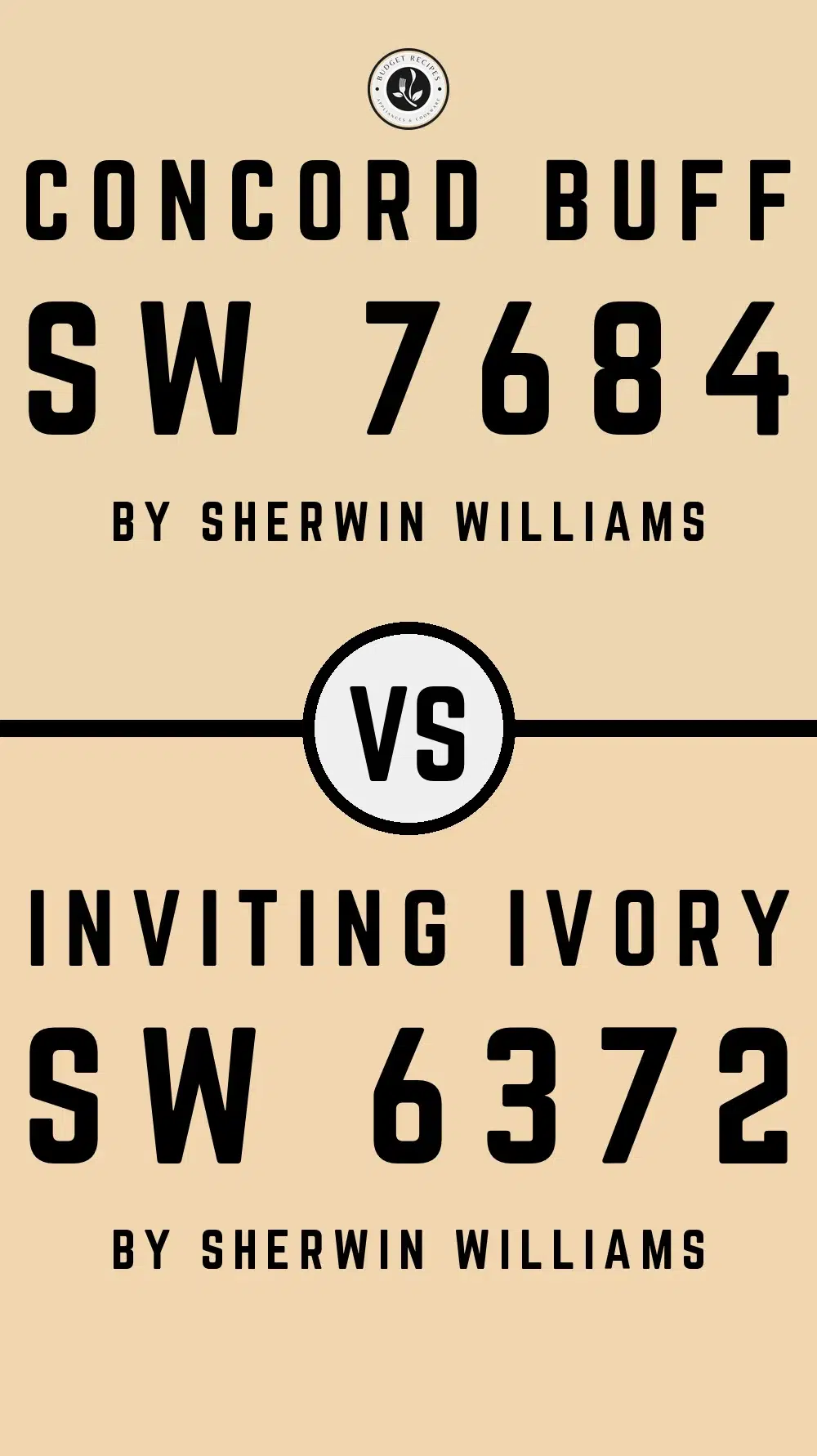 Concord Buff SW 7684 vs Inviting Ivory SW 6372