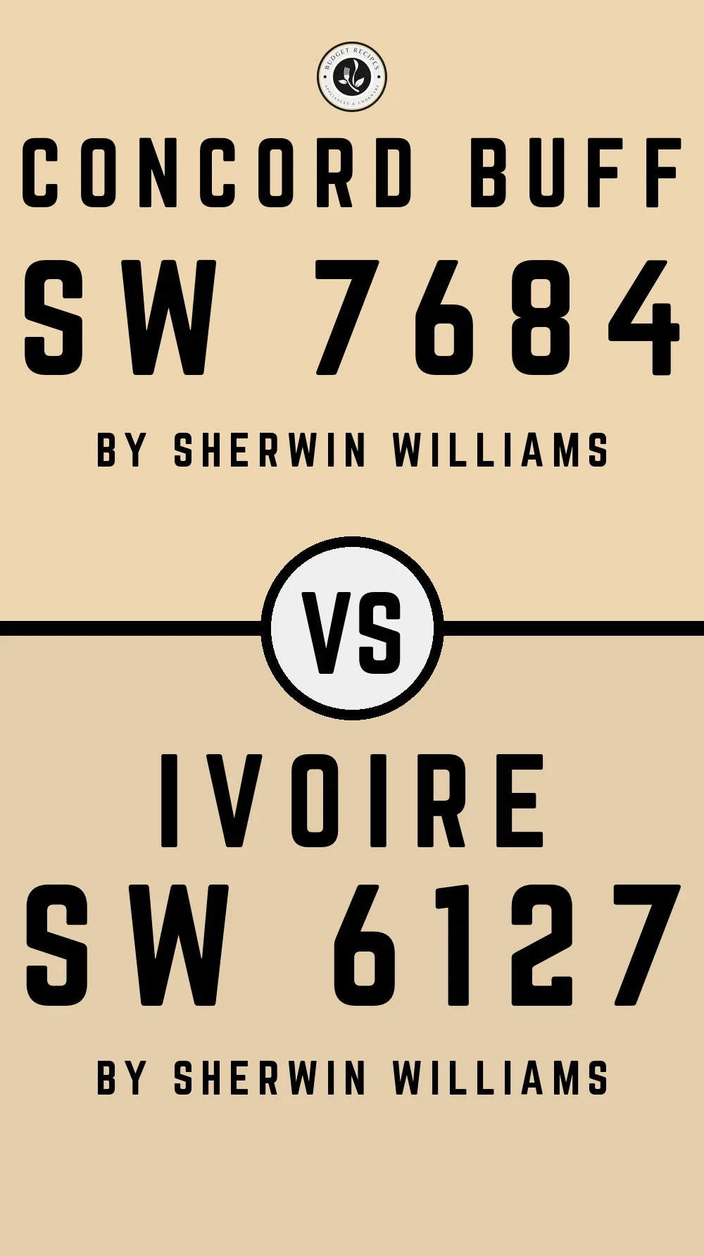 Concord Buff SW 7684 vs Ivoire SW 6127