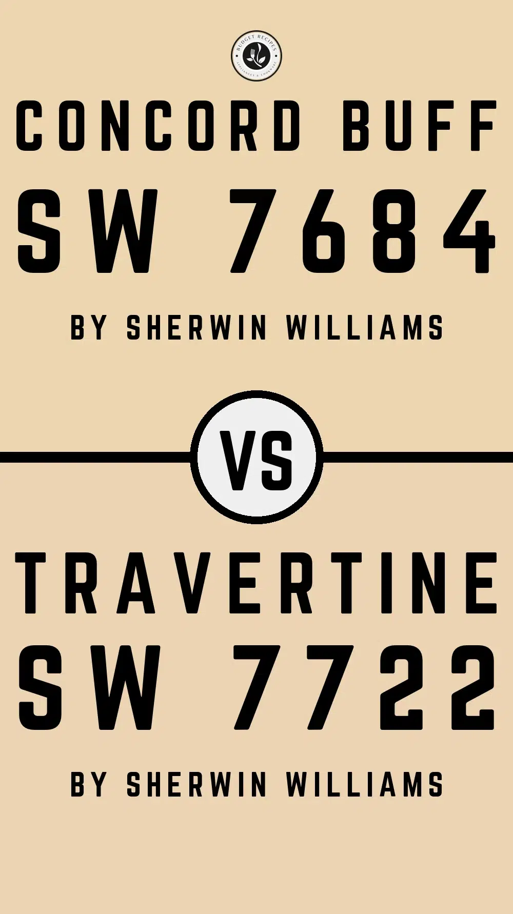 Concord Buff SW 7684 vs Travertine SW 7722
