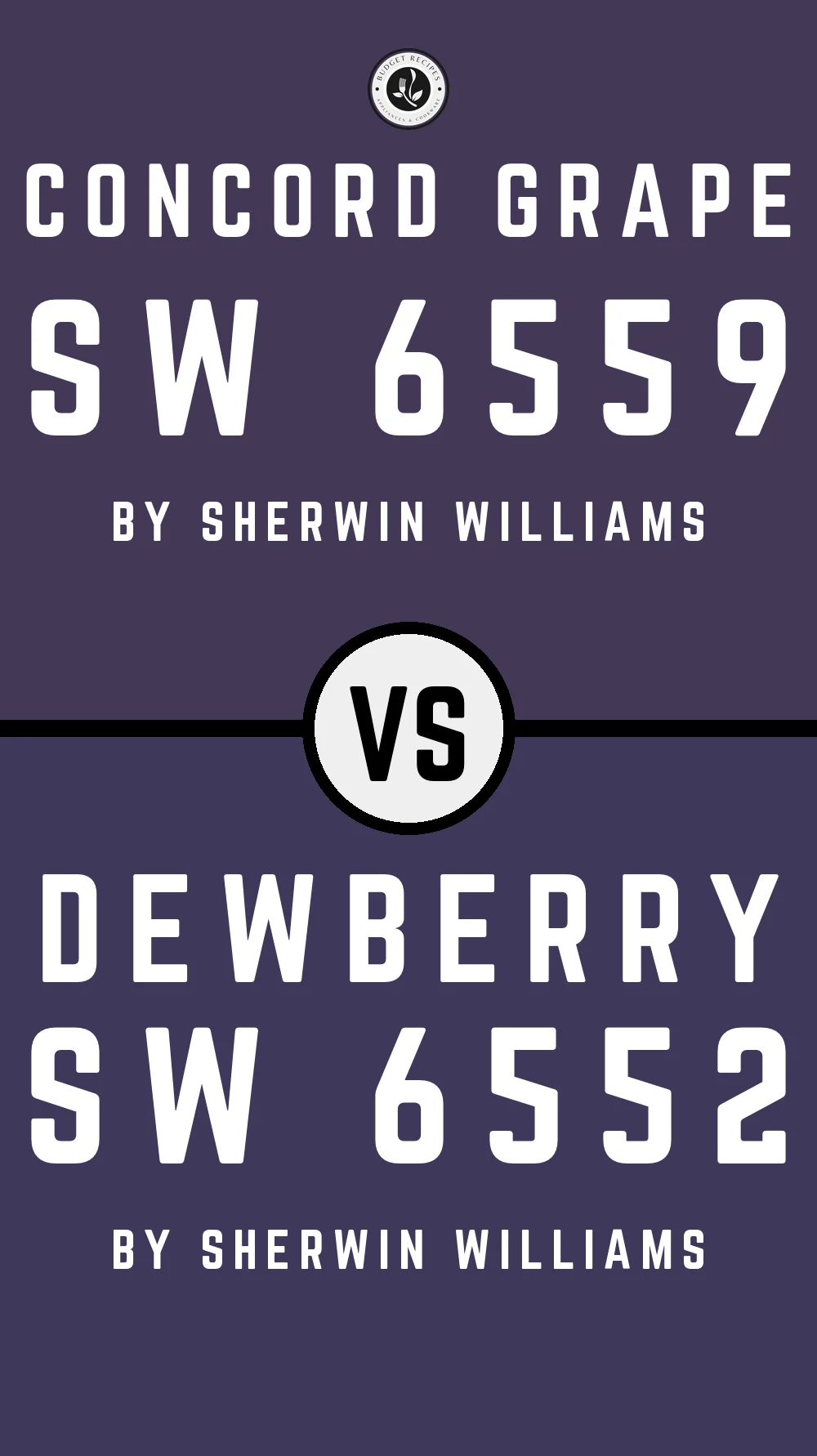 Concord Grape SW 6559 vs Dewberry SW 6552