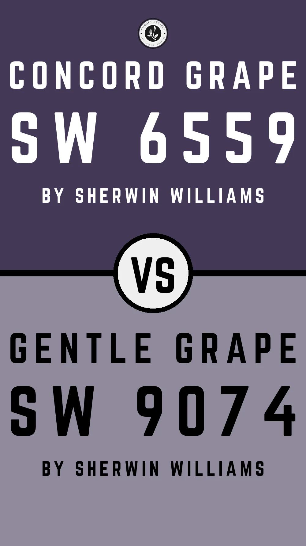 Concord Grape SW 6559 vs Gentle Grape SW 9074