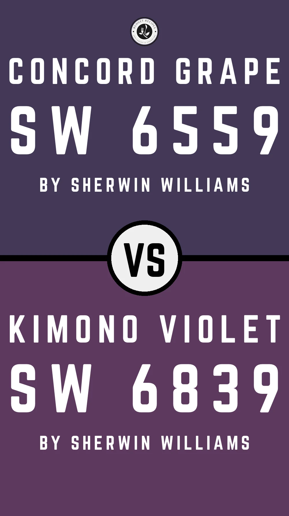 Concord Grape SW 6559 vs Kimono Violet SW 6839