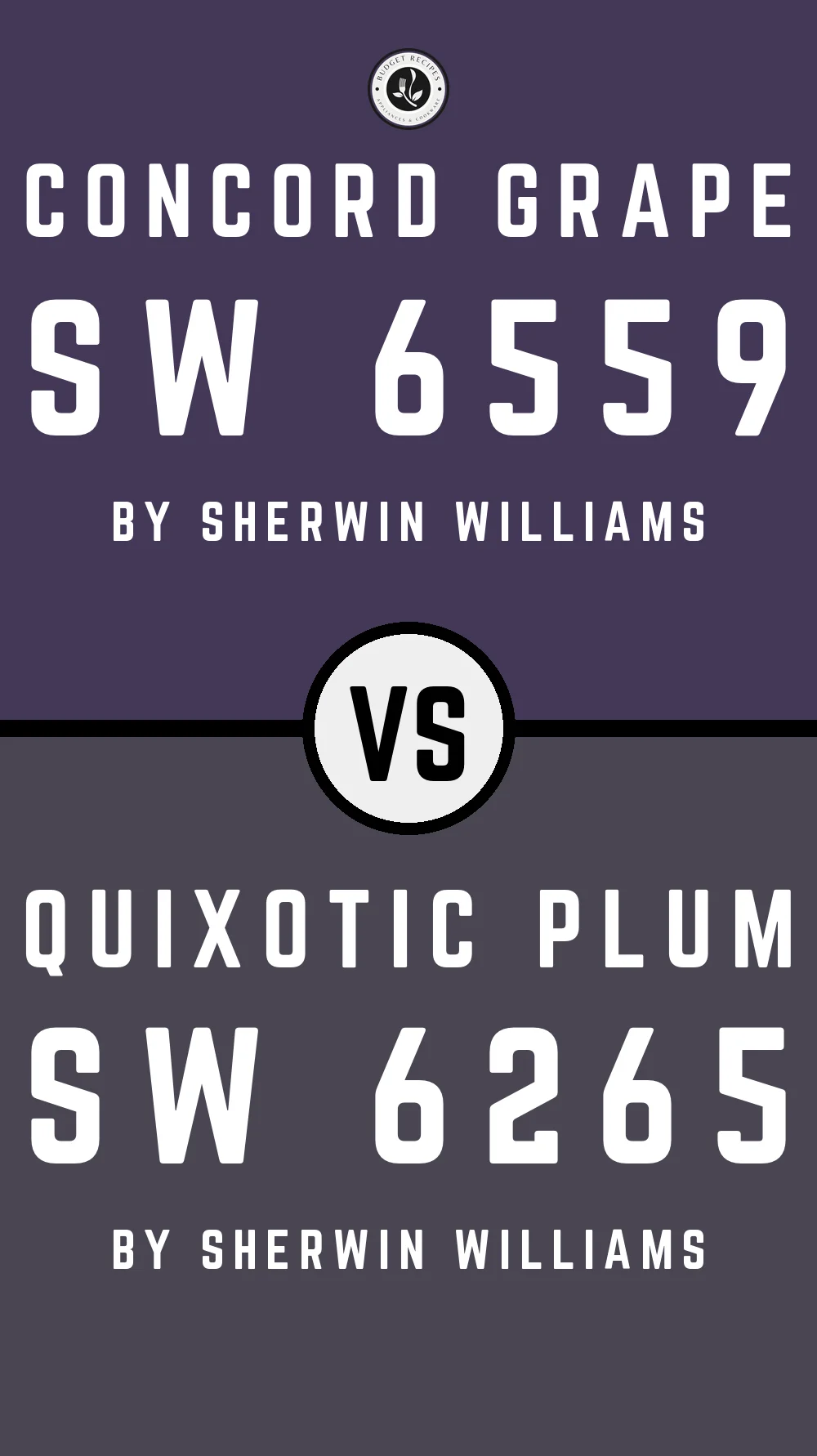 Concord Grape SW 6559 vs Quixotic Plum SW 6265