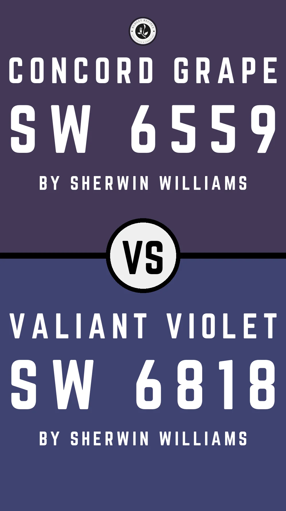 Concord Grape SW 6559 vs Valiant Violet SW 6818