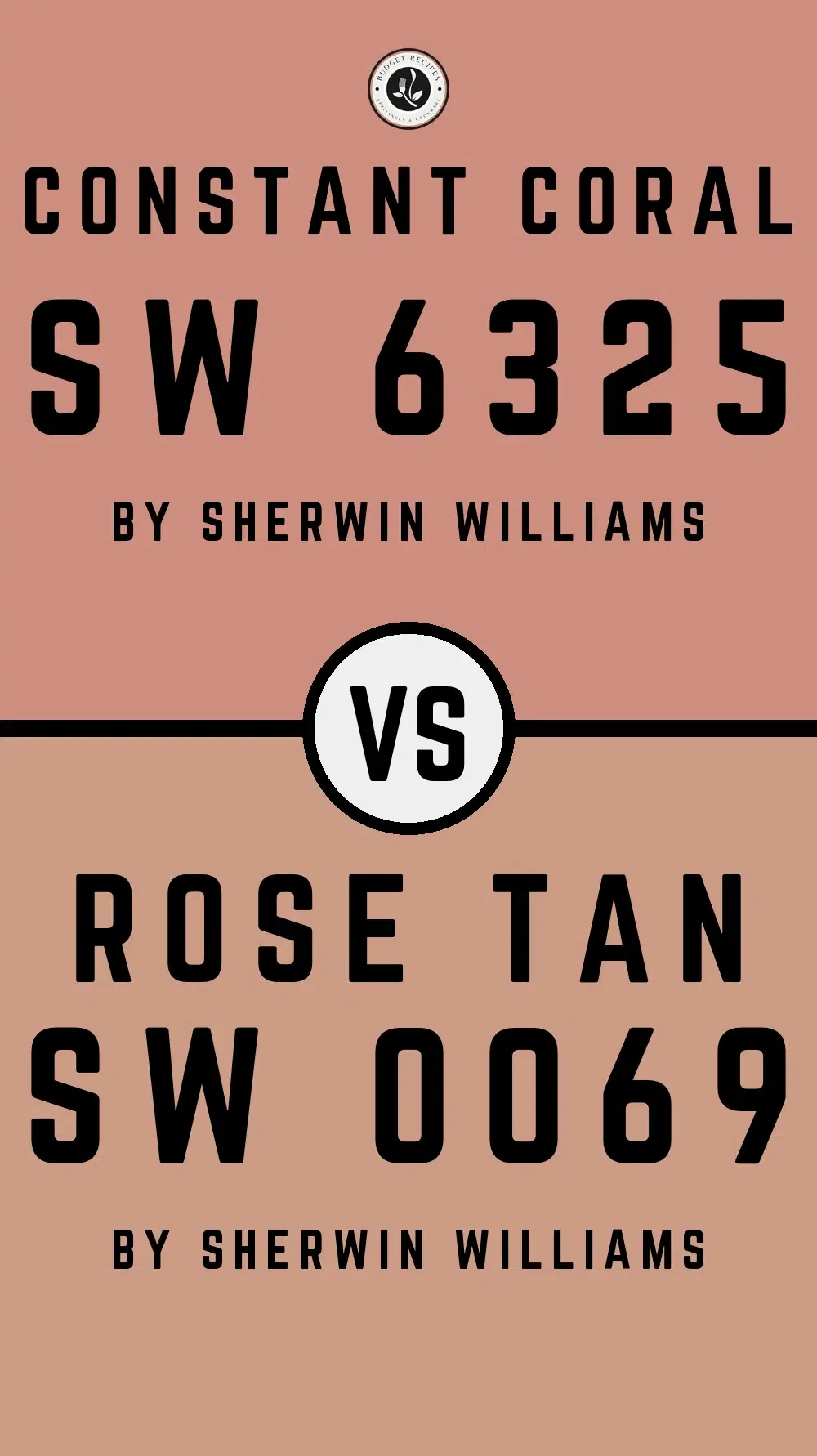 Constant Coral SW 6325 vs Rose Tan SW 0069