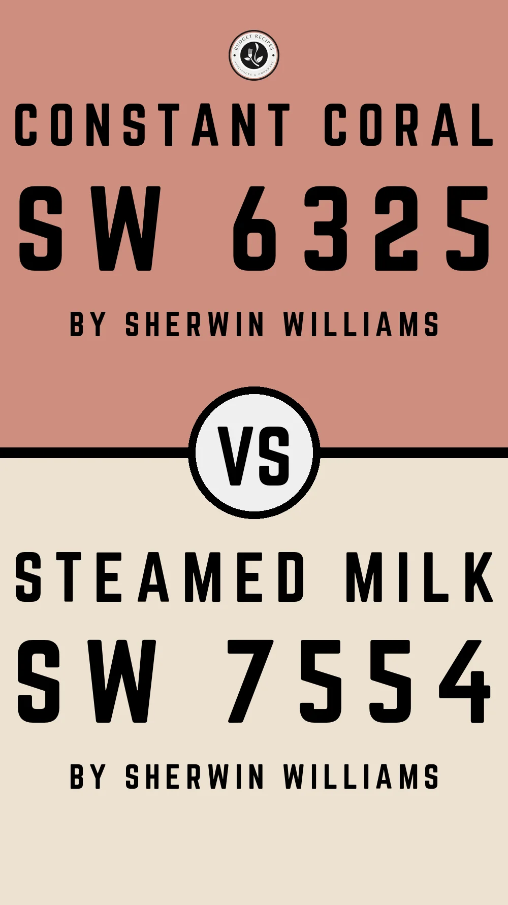 Constant Coral SW 6325 vs Steamed Milk SW 7554