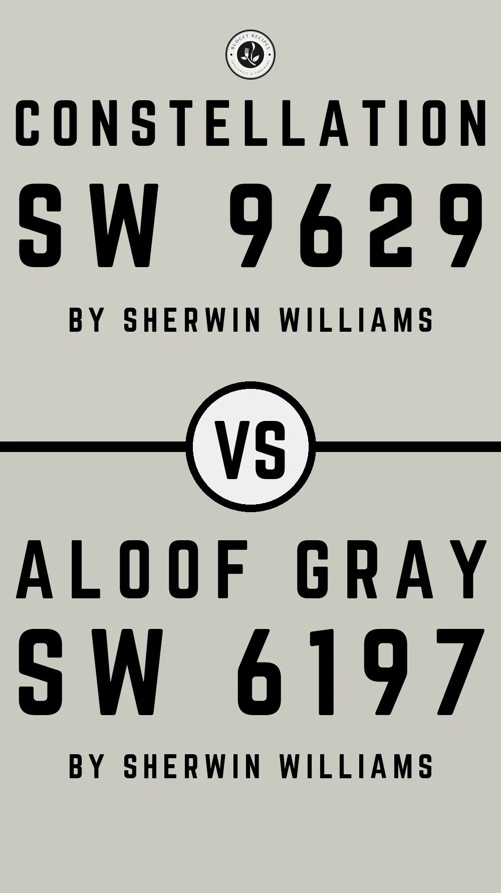 Constellation SW 9629 vs Aloof Gray SW 6197