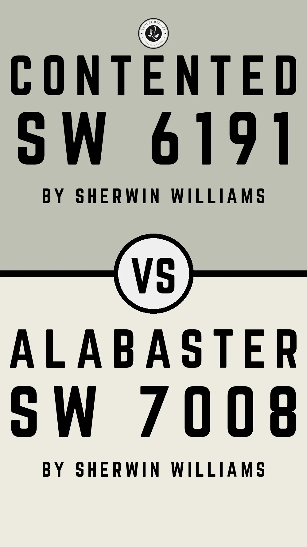 Contented SW 6191 vs Alabaster SW 7008