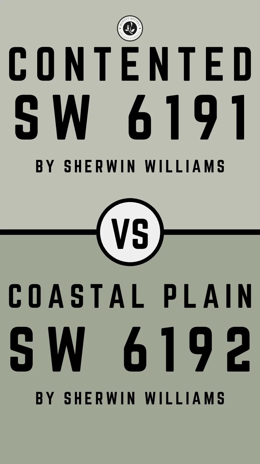 Contented by Sherwin Williams SW 6191 vs Coastal Plain SW 6192