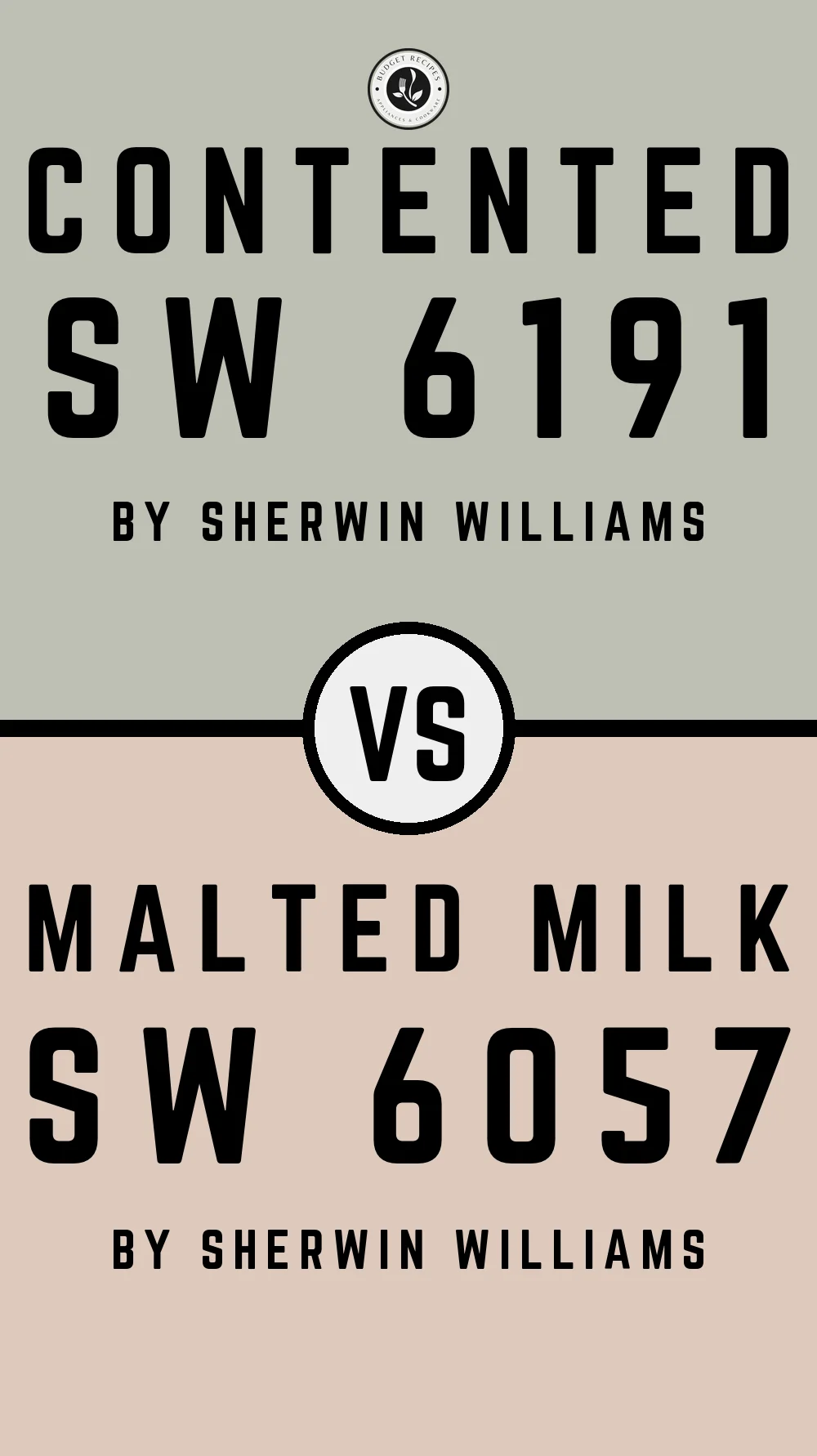Contented by Sherwin Williams SW 6191 With Malted Milk SW 6057