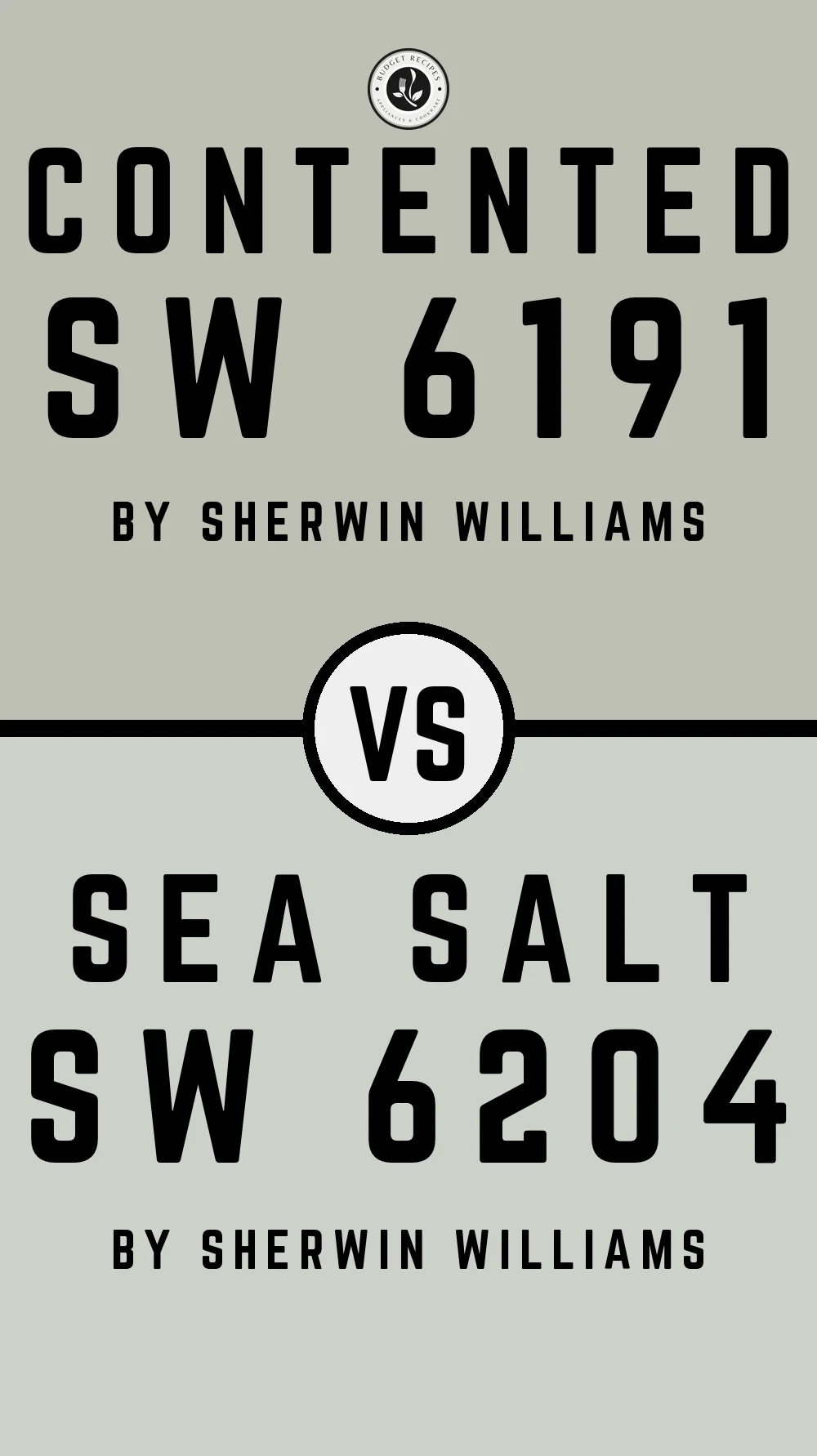 Contented SW 6191 vs Sea Salt SW 6204
