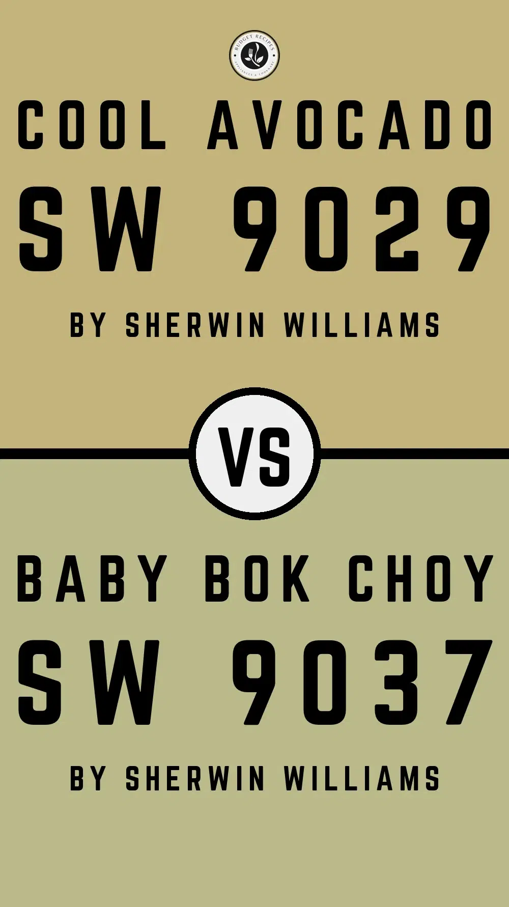 Cool Avocado SW 9029 vs Baby Bok Choy SW 9037