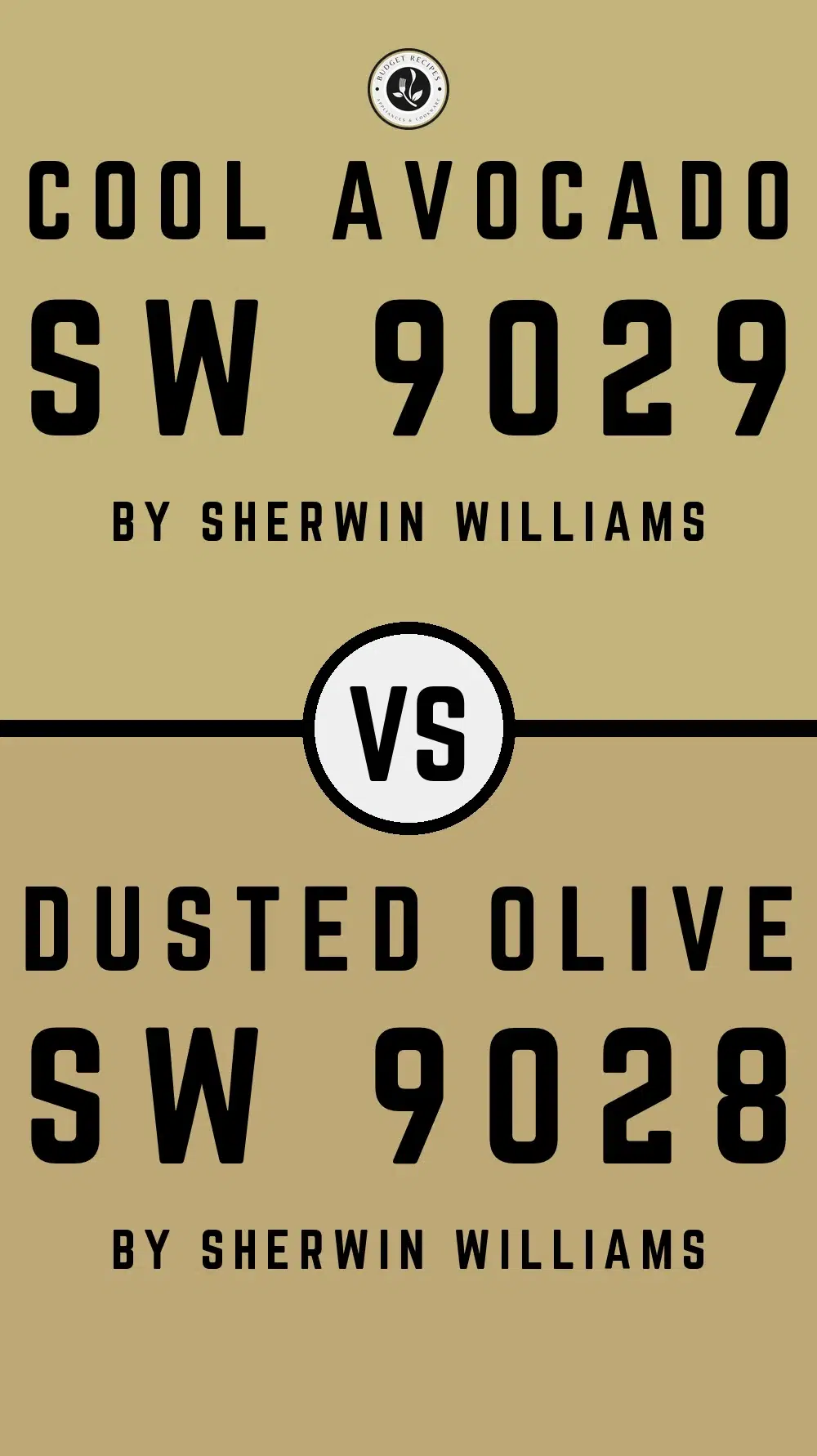 Cool Avocado SW 9029 vs Dusted Olive SW 9028