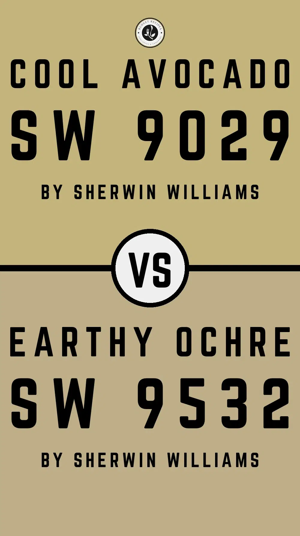 Cool Avocado SW 9029 vs Earthy Ochre SW 9532