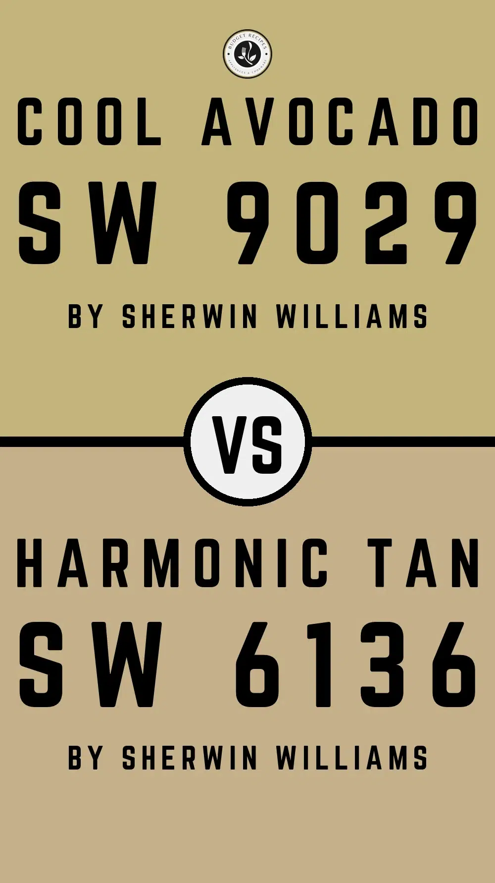Cool Avocado SW 9029 vs Harmonic Tan SW 6136