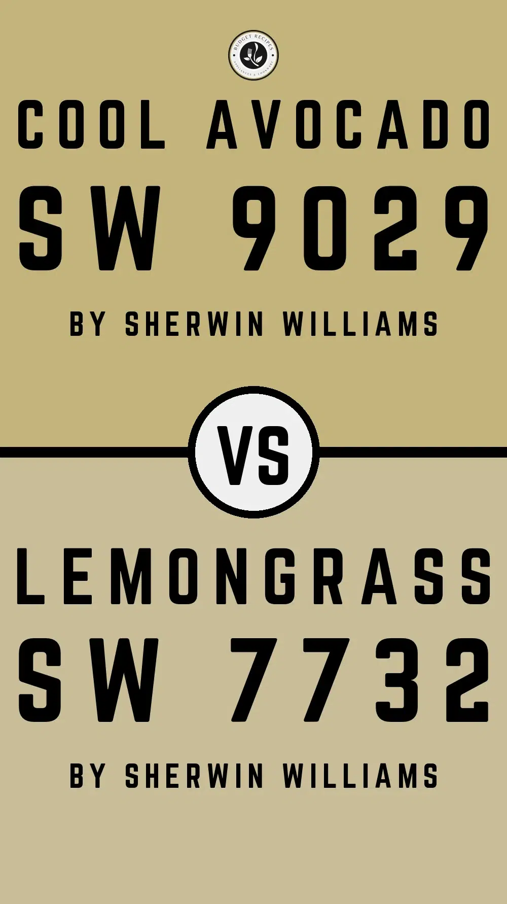 Cool Avocado SW 9029 vs Lemongrass SW 7732