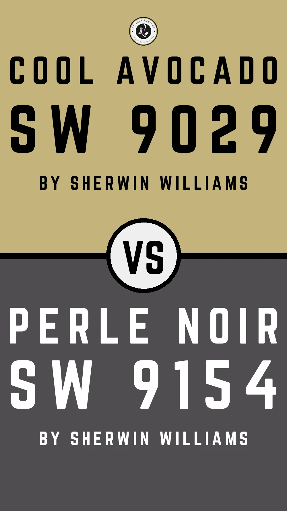 Cool Avocado SW 9029 vs Perle Noir SW 9154