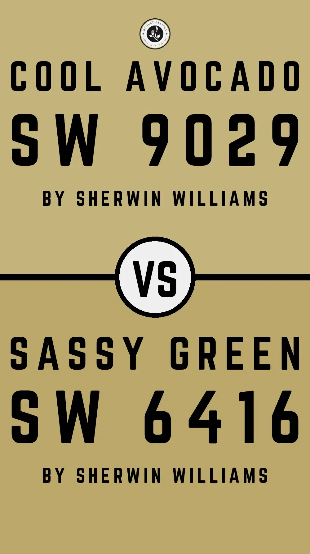 Cool Avocado SW 9029 vs Sassy Green SW 6416