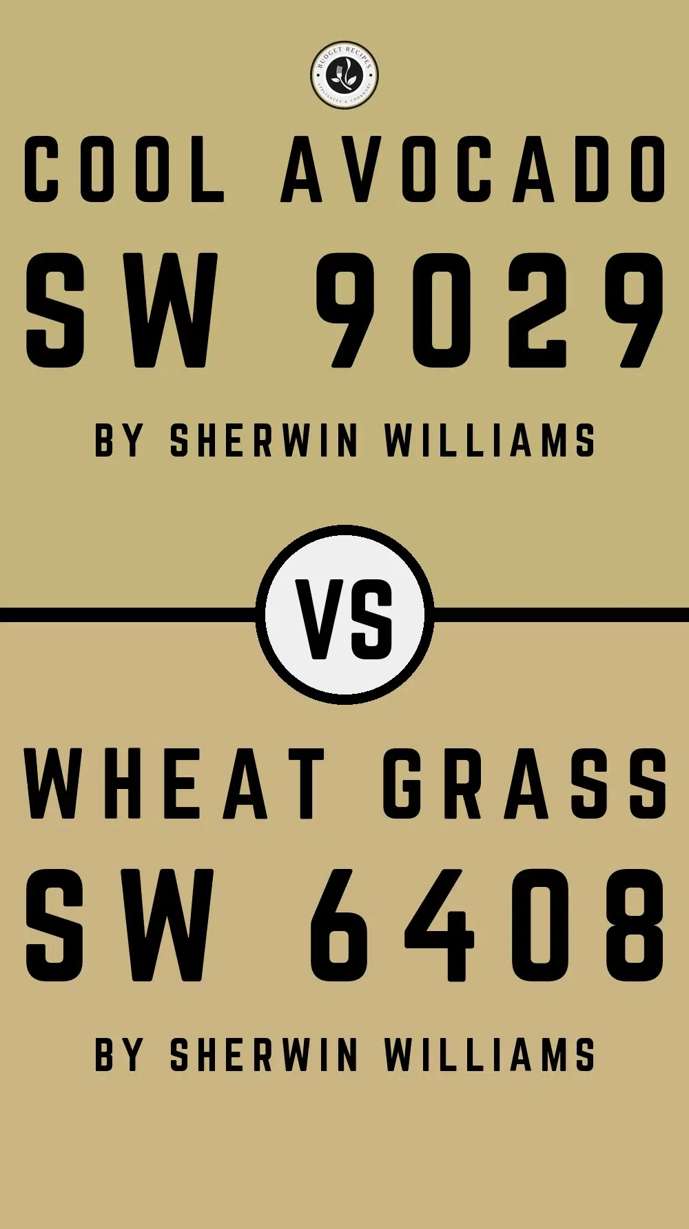 Cool Avocado SW 9029 vs Wheat Grass SW 6408