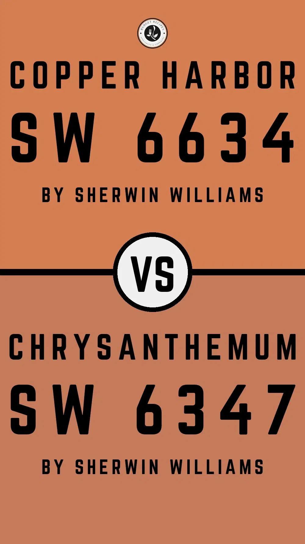 Copper Harbor SW 6634 vs Chrysanthemum SW 6347