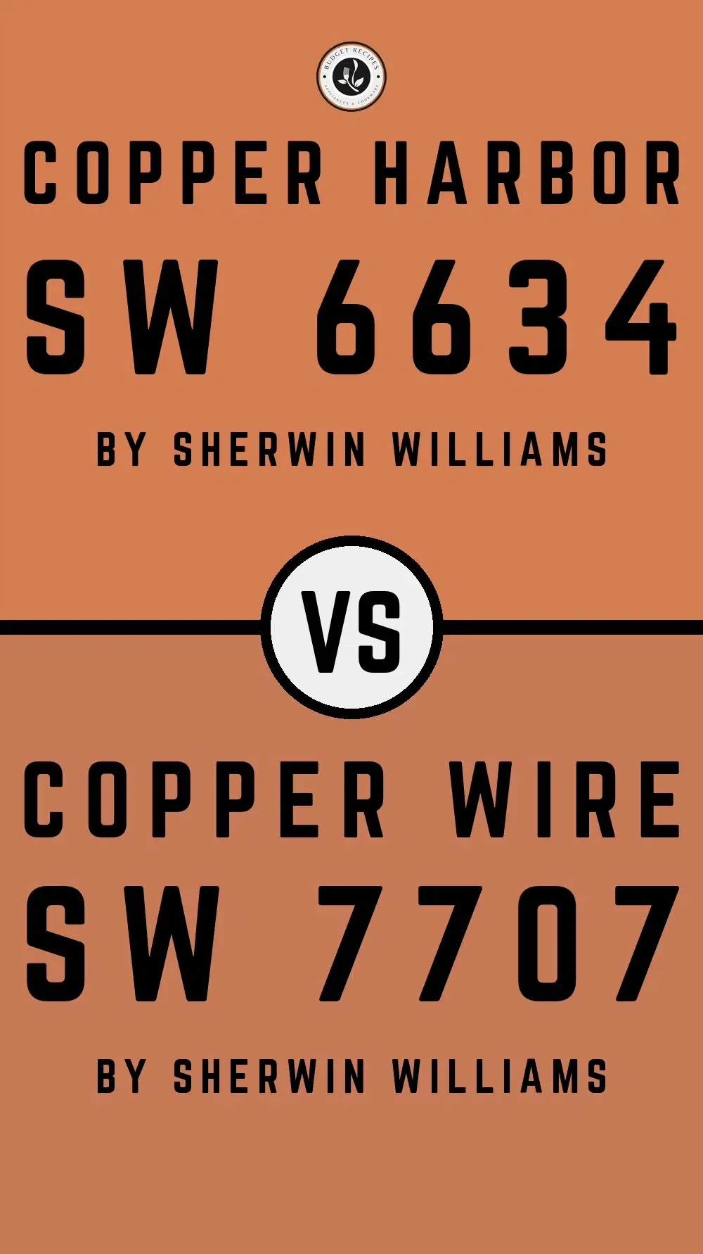 Copper Harbor SW 6634 vs Copper Wire SW 7707