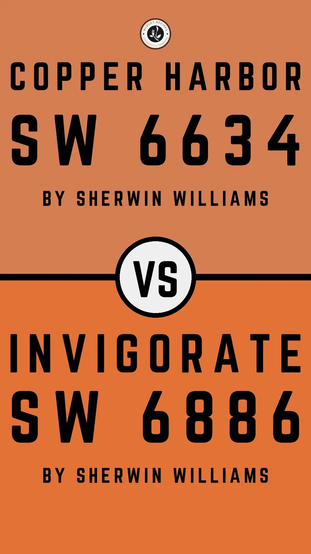 Copper Harbor SW 6634 vs Invigorate SW 6886