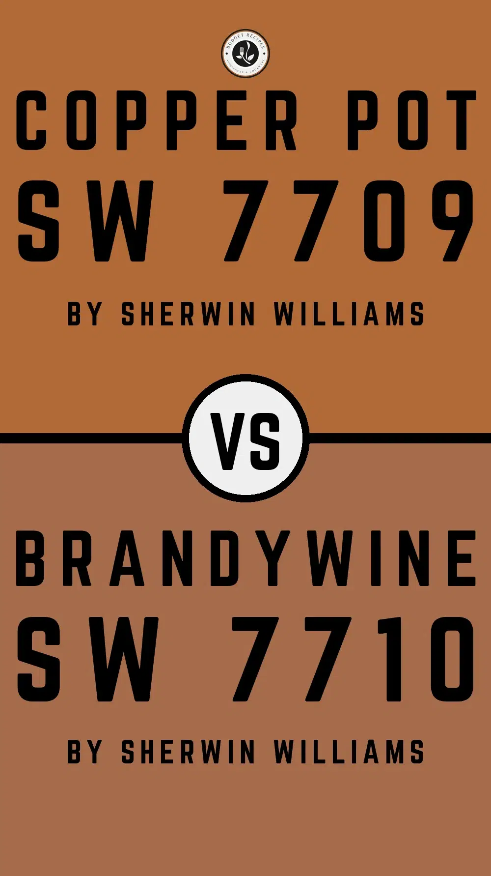 Copper Pot SW 7709 vs Brandywine SW 7710
