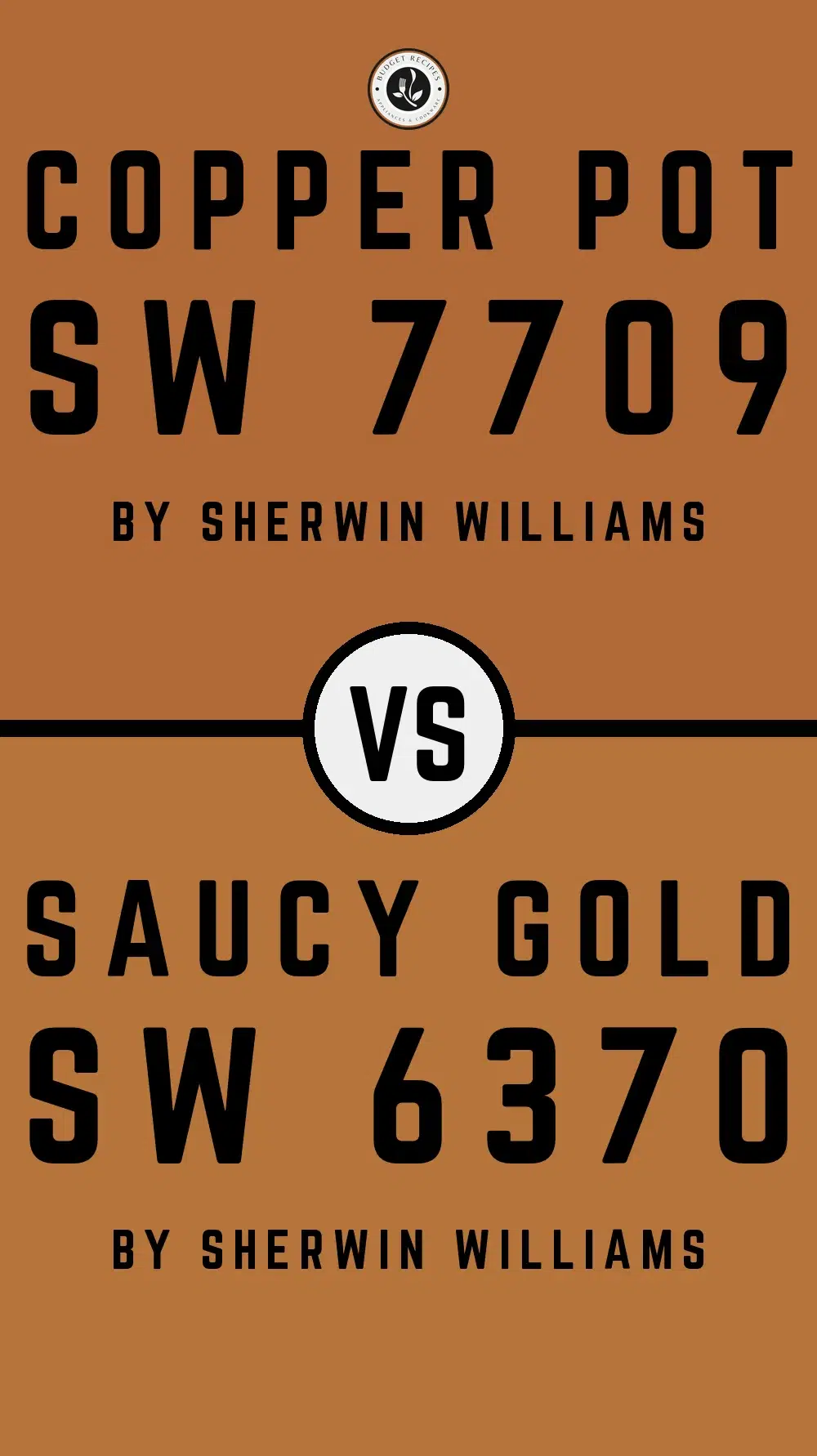 Copper Pot SW 7709 vs Saucy Gold SW 6370