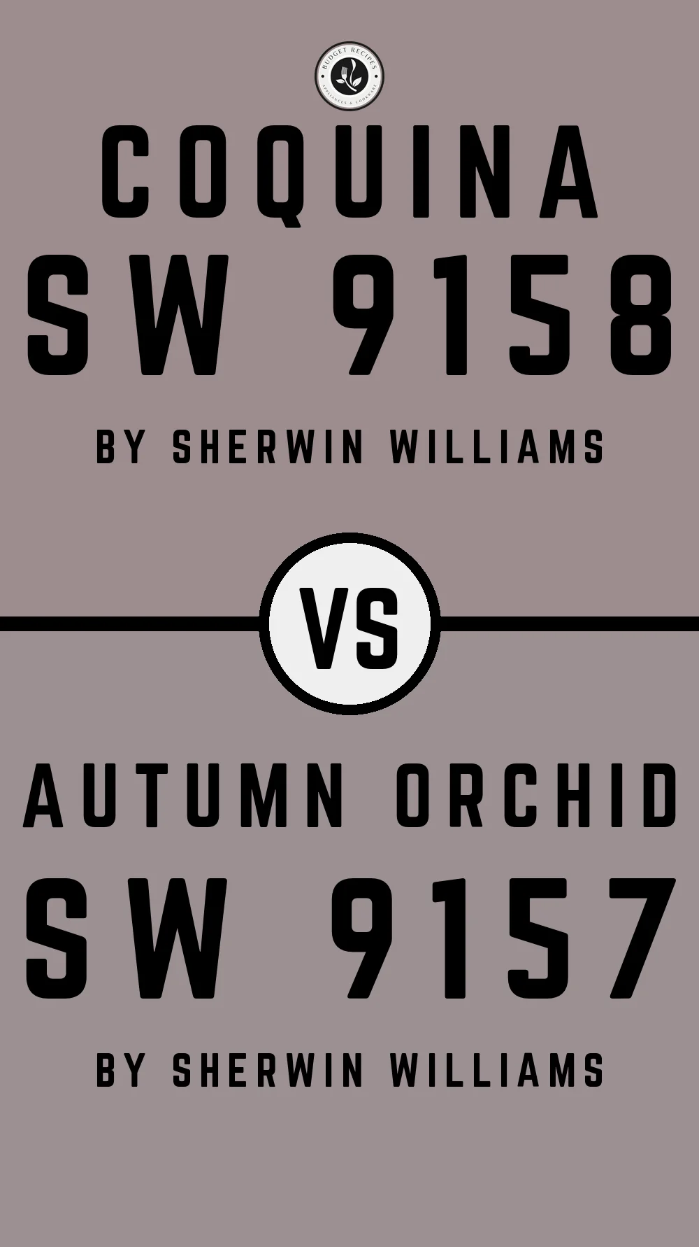 Coquina SW 9158 vs Autumn Orchid SW 9157