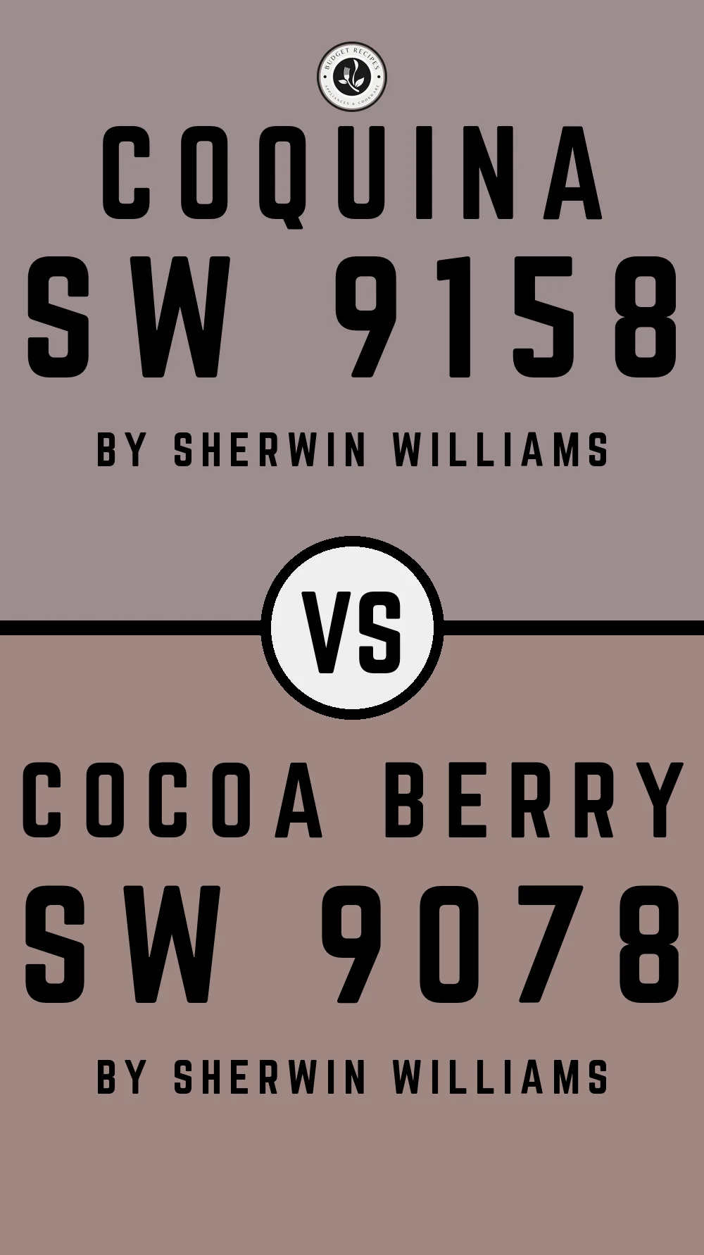 Coquina SW 9158 vs Cocoa Berry SW 9078