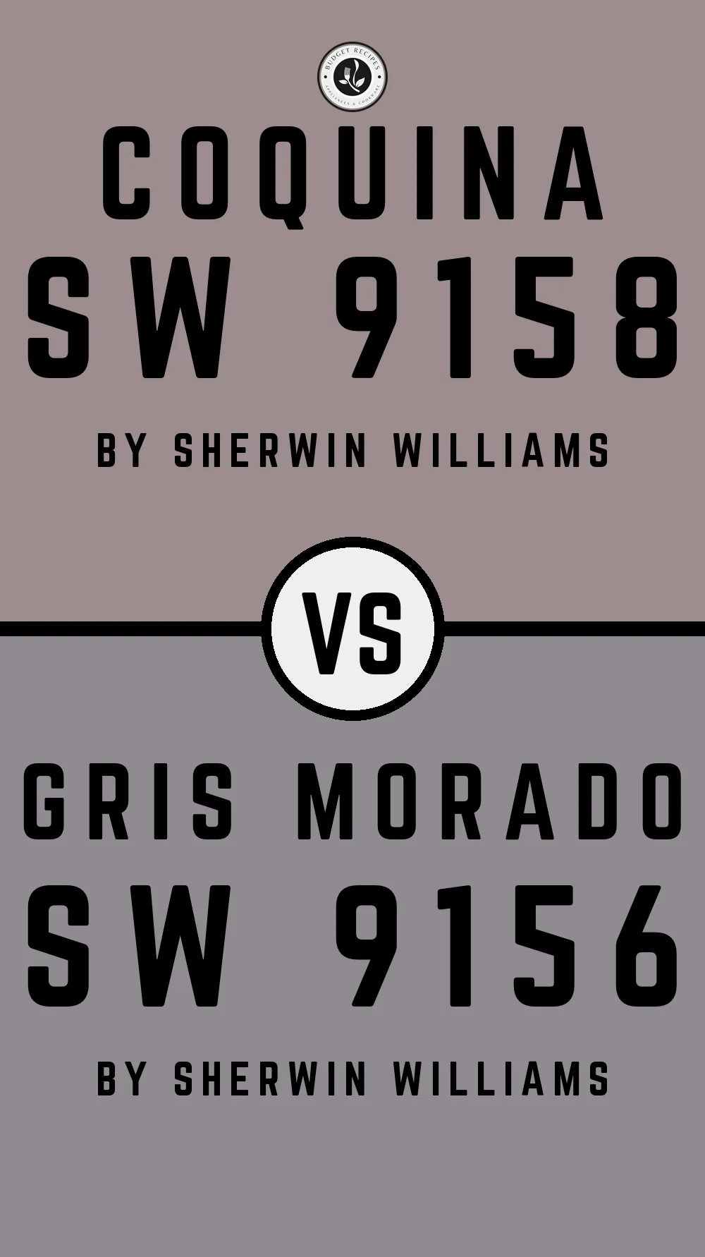 Coquina SW 9158 vs Gris Morado SW 9156
