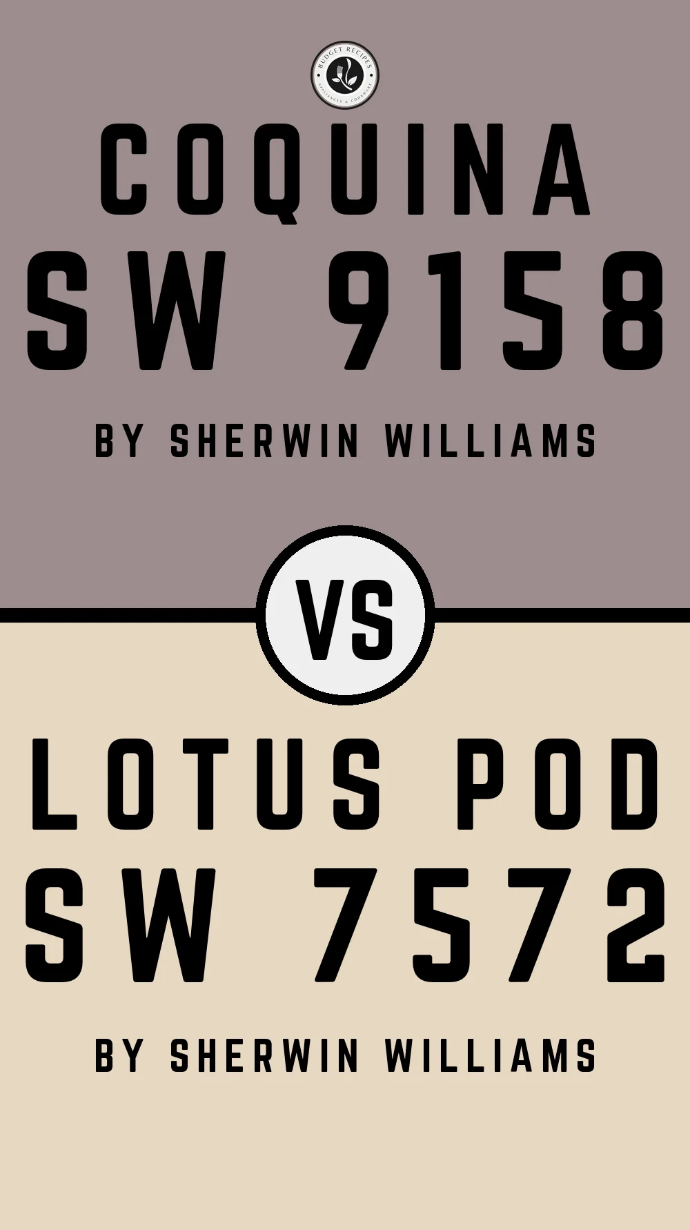 Coquina SW 9158 vs Lotus Pod SW 7572