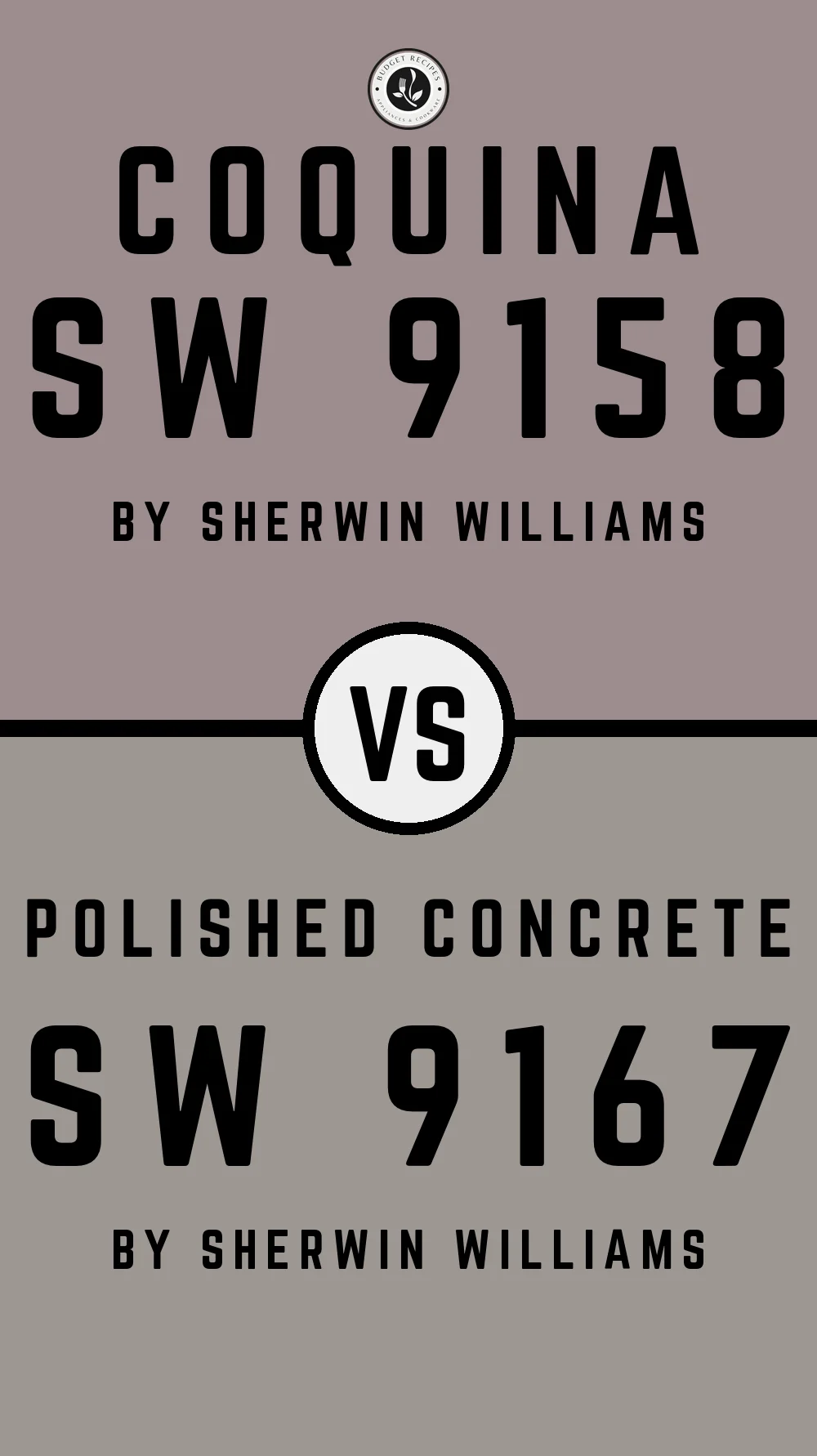 Coquina SW 9158 vs Polished Concrete SW 9167