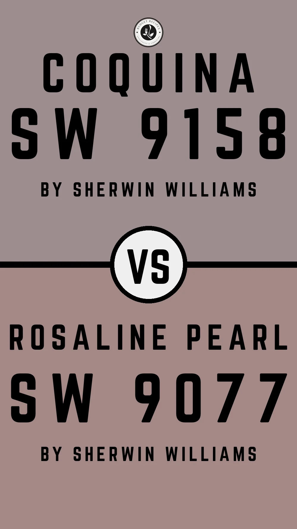 Coquina SW 9158 vs Rosaline Pearl SW 9077
