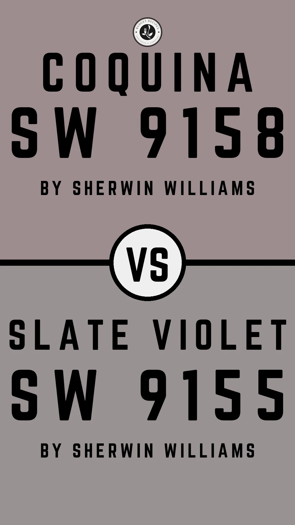 Coquina SW 9158 vs Slate Violet SW 9155