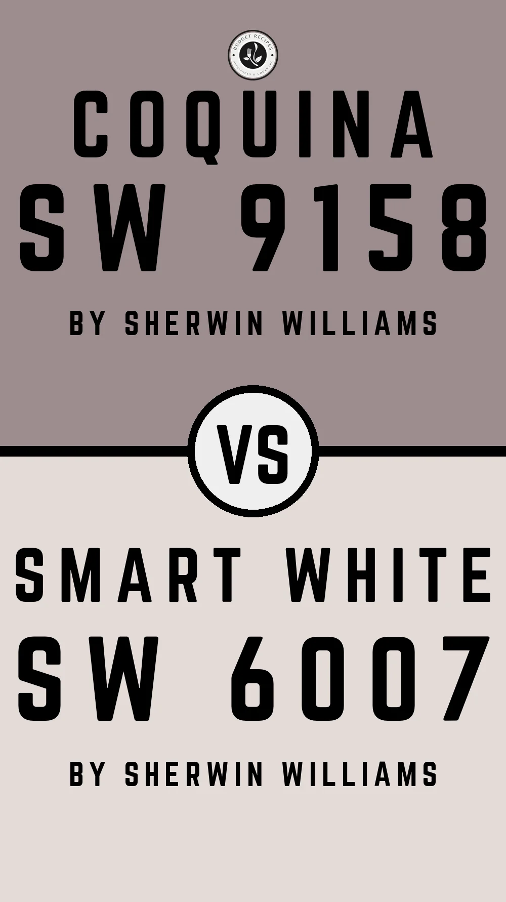 Coquina SW 9158 vs Smart White SW 6007